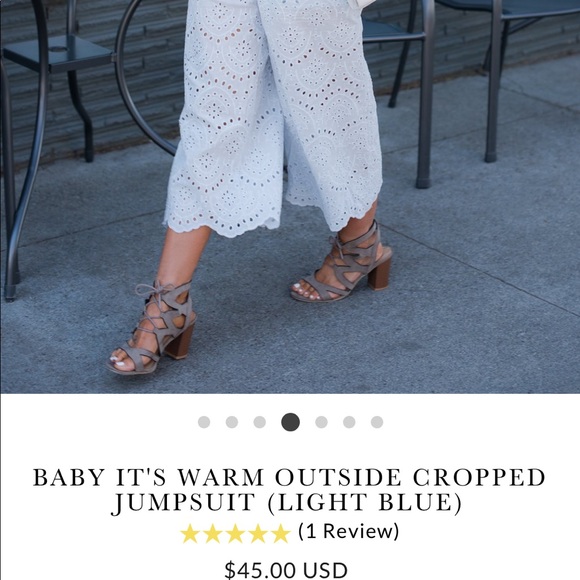 Light Blue Jumpsuit - Picture 3 of 4